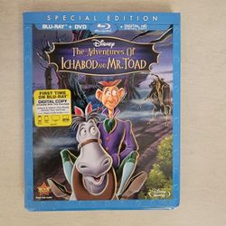 NWT The Adventures Of Ichabod And Mr. Toad Blu-Ray + DVD + Digital HD Copy