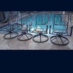 Beautiful 😍 HD Aluminum Bronze Outdoor Rockin Chairs Cushions Sold separately Pool Deck spa balcony Swivel 