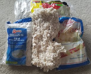 5 new cotton mop refills