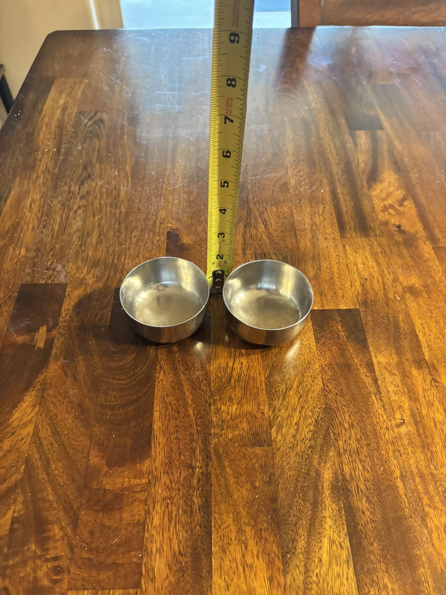 Vintage set of two Stainless Steel ramekins