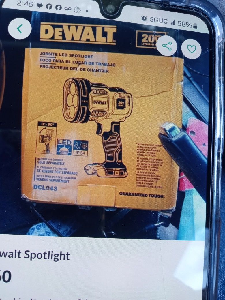 DeWalt Spotlight 20V