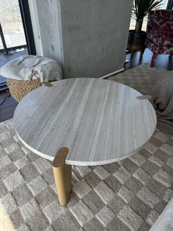 Anthropologie Kira Travertine Coffee Table