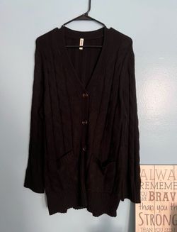 Black cardigan