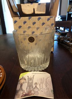 Vintage princess house crystal ice bucket new in box