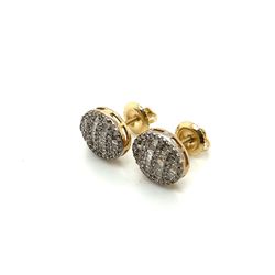 10kt Gold Oval Cluster Diamond Earrings With Bagguettes.6ctw 1.90grams 165626 6
