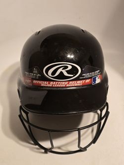Black Rawlings Baseball Softball Helmet Size 6 1/4 - 6 7/8