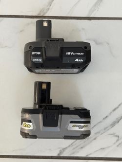 2-Ryobi One+ Lithium+HP 4ah Battery (Fully Charged)