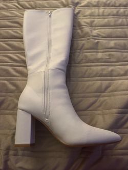 Windsor beige leather boots