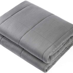 Adult Weighted Blanket Queen Size（15lbs 60"x80"） Heavy Blanket with Premium Glass Beads, (Dark Grey)