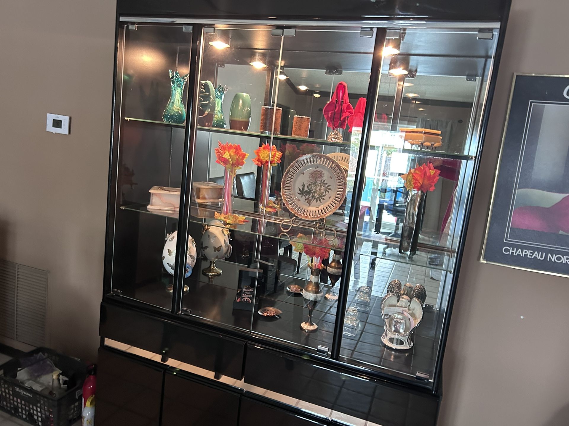 2 Piece Lighted China Hutch 