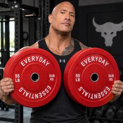 🏋️ NEW 55lb Pair (110 LBS) Olympic Bumper Weight Plate