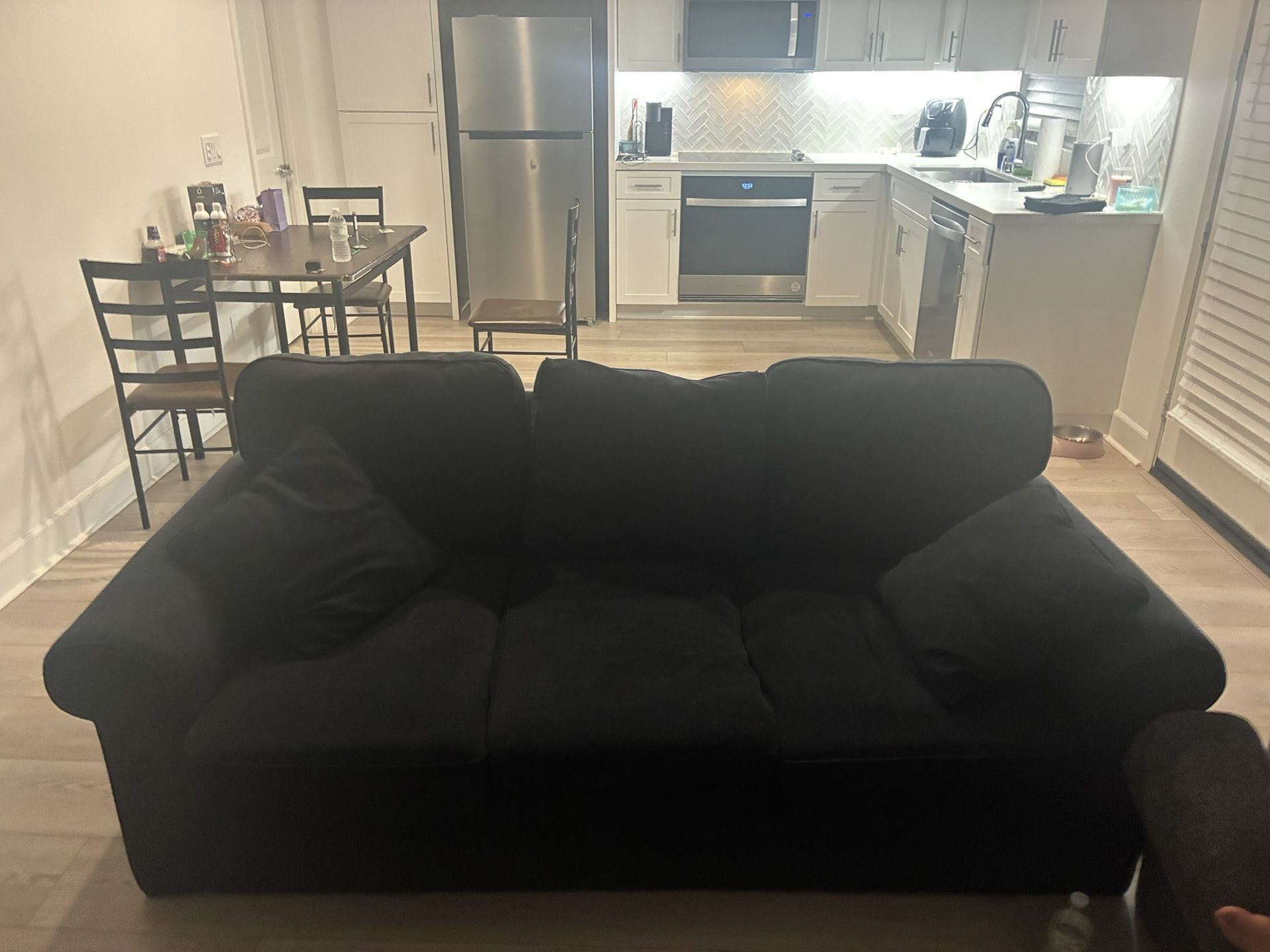 Black Sofa ( Fold Out Bed Inside)