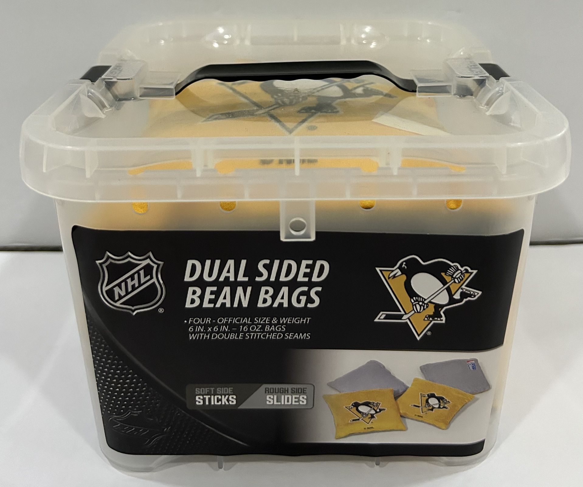 Pittsburgh Penguins Corn Hole Dual Side Bean Bags 4 16oz New With Case