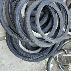 used tires $3 ea 26in 20in 24in and what ever we have bicycle tires 