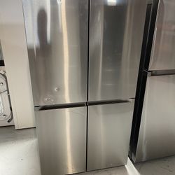 Stainless Steel Counter Depth 4-Door French Door Refrigerator 