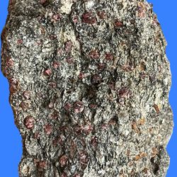 Purple And Red Garnets And Kyanite Specimen. Gemstones Crystals Rocks Minerals