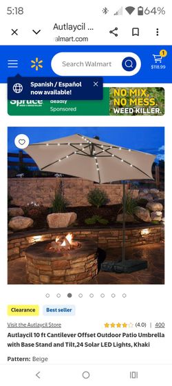 Cantilever Umbrella with lights