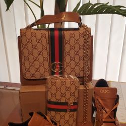 Designer Purse And Shoe Set 