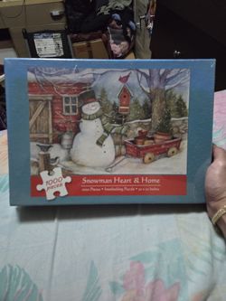 Snowman Heart & Home Puzzle 
