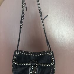 Black studded miu miu purse