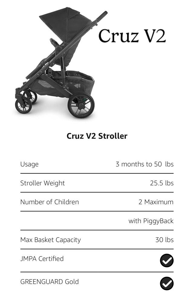 Cruz V2 Stroller (Lightly Used)