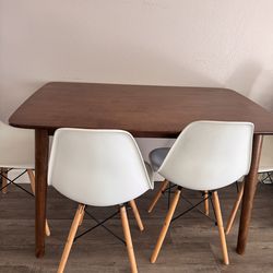 Wood Dining Table and 4 Chairs