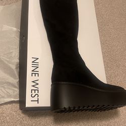 Nine West Hojo Over The Knee Platform Boots
