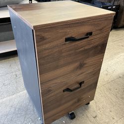VASAGLE 2-Drawer File Cabinet Rolling Filing Cabinet - Brown
