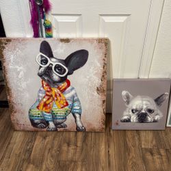2 Adorable Dog Deco Pictures Only $3