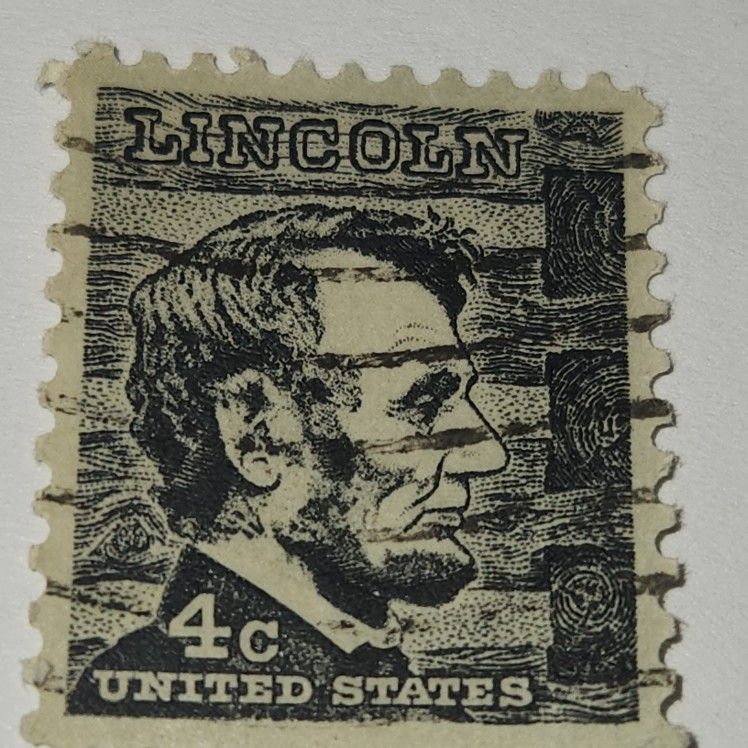 #2409, LINCOIN 4 CENT RARE STAMP (BLACK)