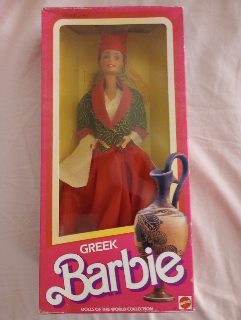 Vintage 1985 Greek Barbie Doll, NRFB
