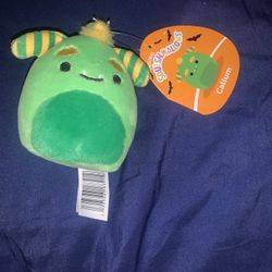 Original Squishmallows 3.5" Callum The Green Monster Clip On
