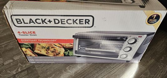 Black + Decker 4-Slice Toaster Oven Stainless Steel EvenToast Model TO1313SBD