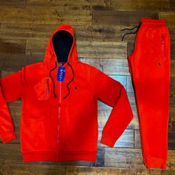 Red Polo Jogger Set