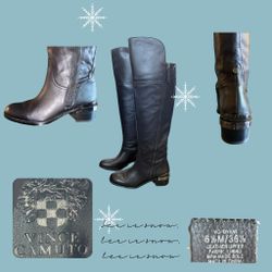 Vince Camuto Knee-High Leather Boots – Size 6.5 – Brand New