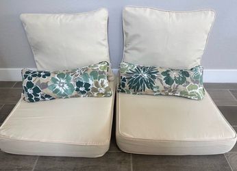 Outdoor Chair Cushion Set with Lumbar Pillows