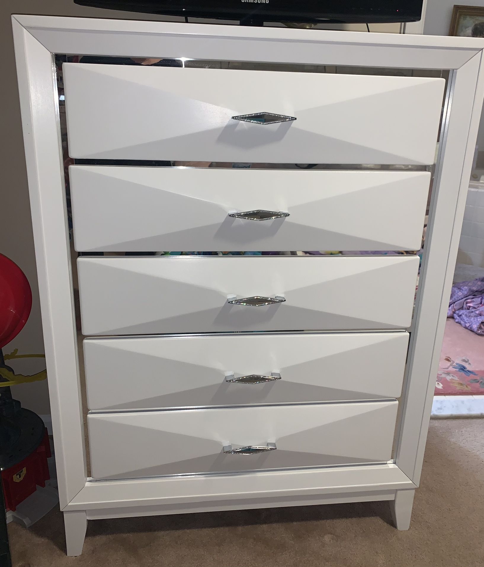 Tall White Dresser NEW