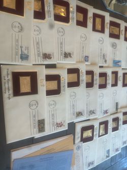 22k golden replica stamps lot of 18.  1982-83