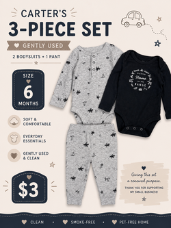 Carters 3-piece outfit set size 6 months