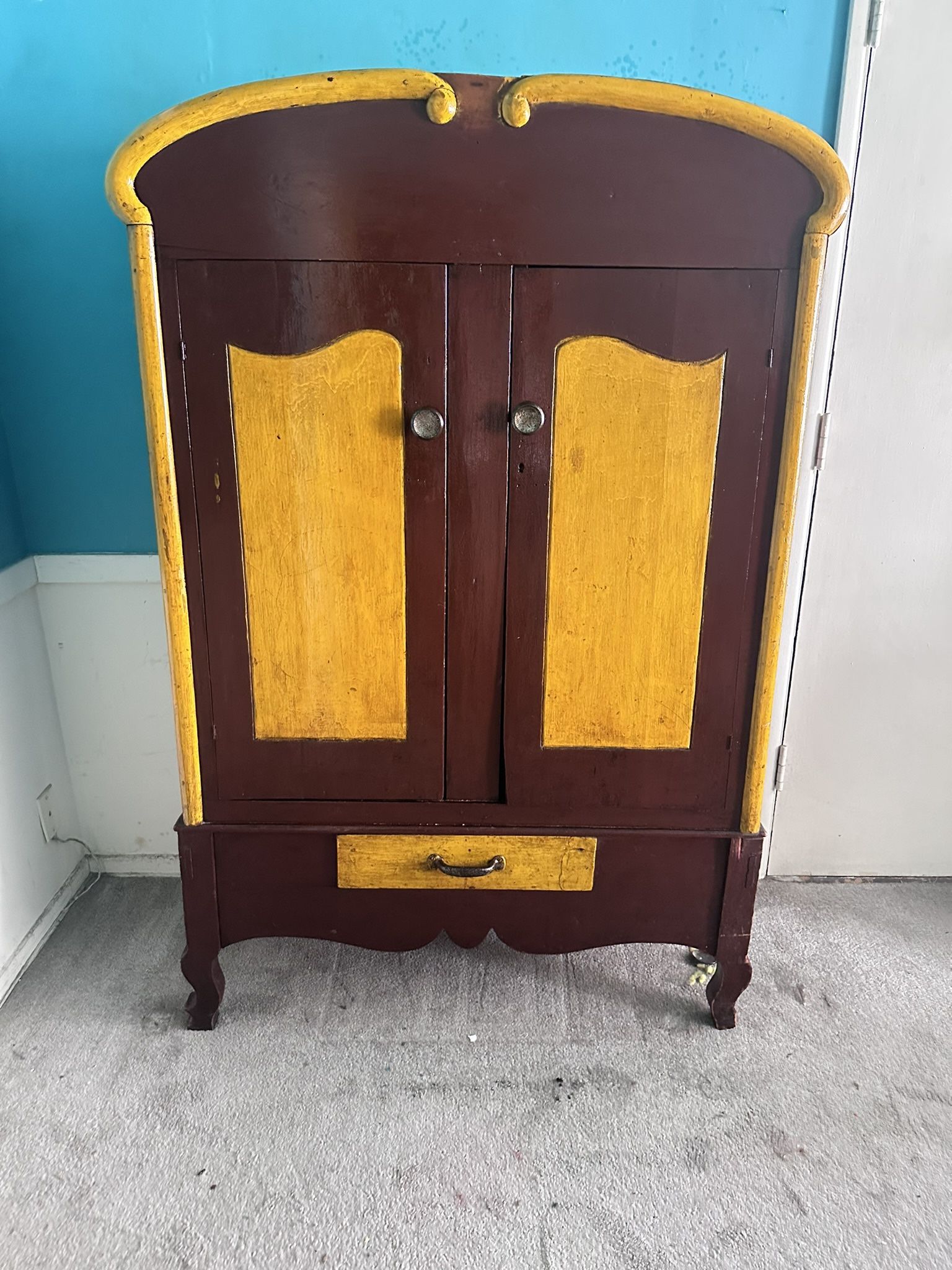 Vintage Wood Armoire