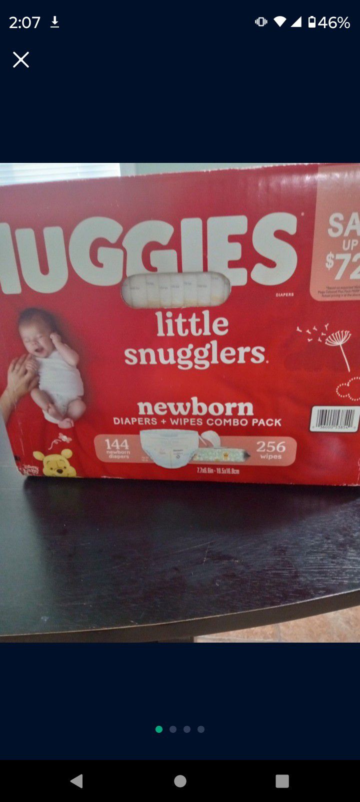 Huggies newborn Pampers and wipes