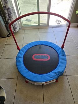 Little Tikes 25” round easy store folding trampoline.