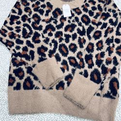 Women’s So Soft Cheetah Print Sweater Size L