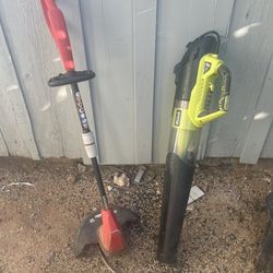 Corded Electric Leaf Blower And Weed Whacked