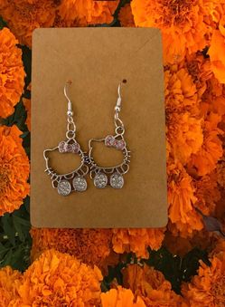 Hello Kitty Silver Dangle Earrings