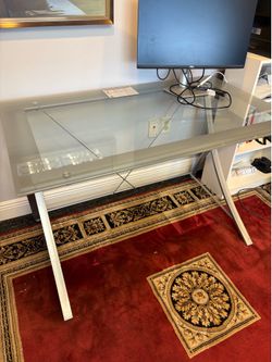 BRING OFFER: Tempered Glass Desk/Table