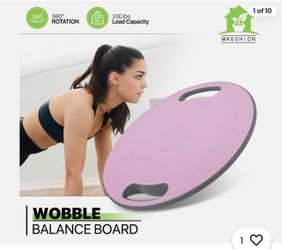 Pink Board Balance Trainer Portable Rehabilitation Equipment w/Gym Grip Handles 13 $15