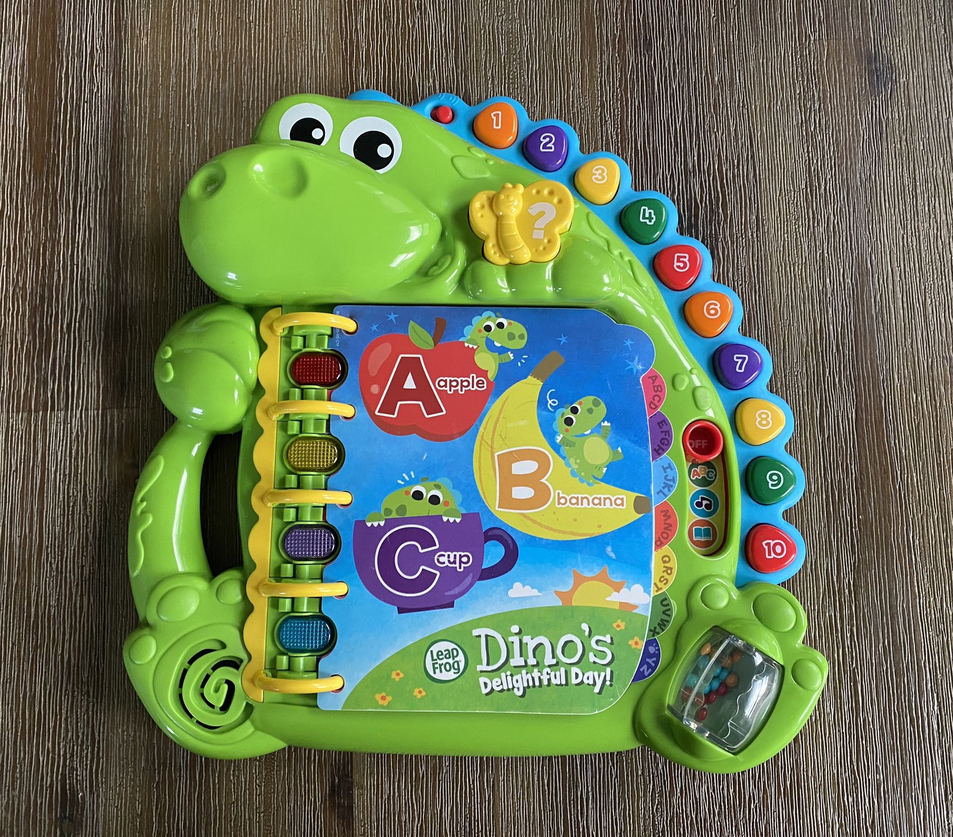 LeapFrog Leap Frog DINO'S DELIGHTFUL DAY! ABCs #s 3 Play Modes Lights Music Fun