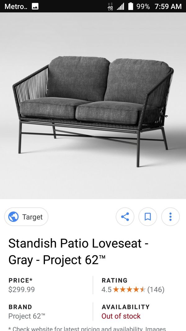 Standish Patio Loveseat Gray For In Pomona Ca Offerup