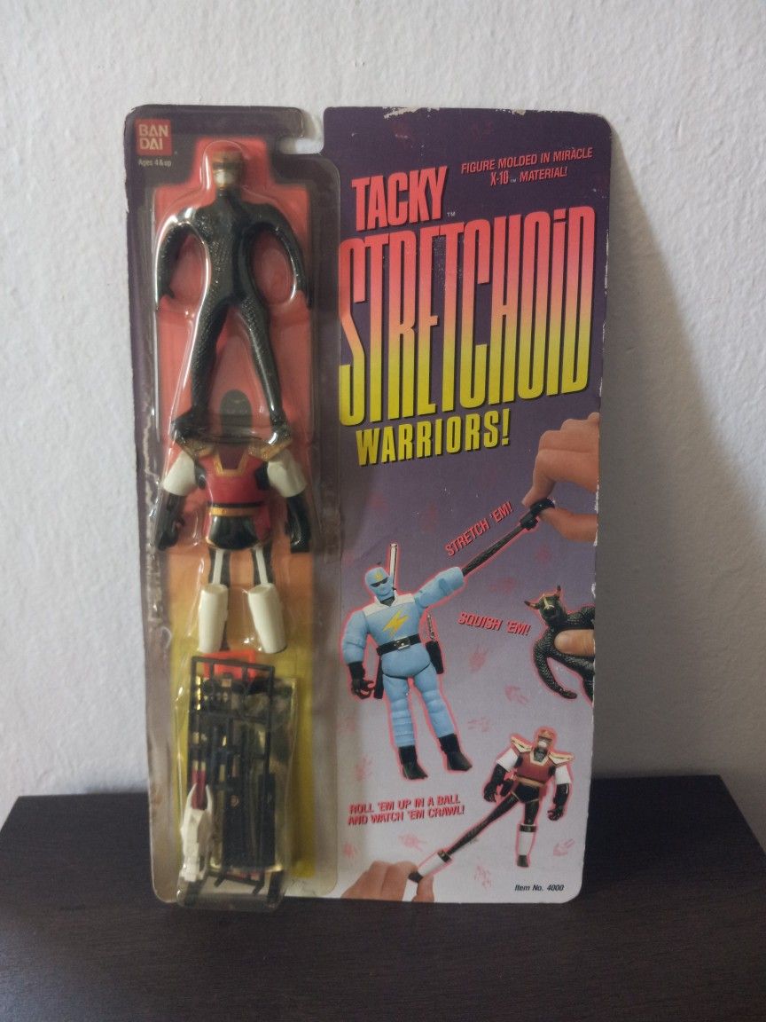 Vntg 1988 Bandai Tacky Stretchoid Warriors Action Figure No.4000 NIB